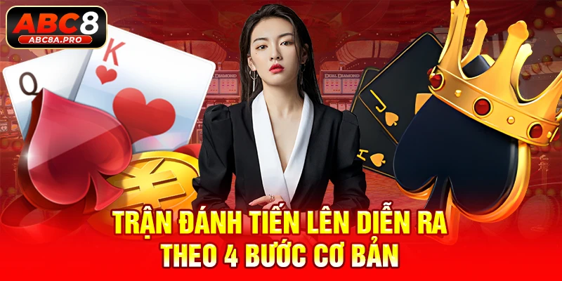 Trận đánh tiến lên diễn ra theo 4 bước cơ bản